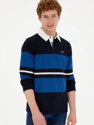 پولوشرت مردانه سرمه ای یو اس پولو