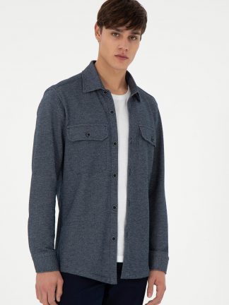 پیراهن مردانه سرمه ای یو اس پولو