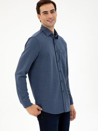 پیراهن مردانه سرمه ای یو اس پولو