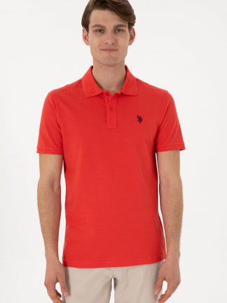 پولوشرت مردانه قرمز یو اس پولو