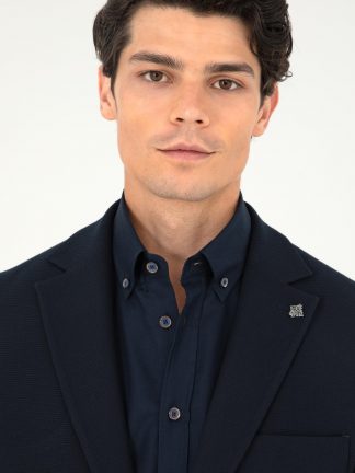 کت مردانه سرمه ای یو اس پولو