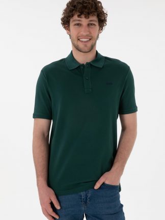 پولوشرت مردانه سبز تیره یو اس پولو