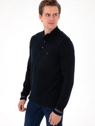 پلیور مردانه سرمه ای یو اس پولو