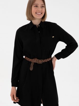 پیراهن و لباس مجلسی زنانه مشکی یو اس پولو