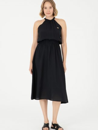 پیراهن و لباس مجلسی زنانه مشکی یو اس پولو