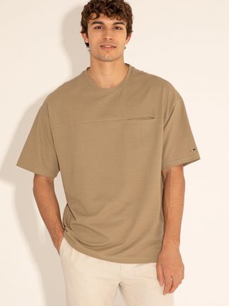 تی شرت مردانه خاکی روشن یو اس پولو