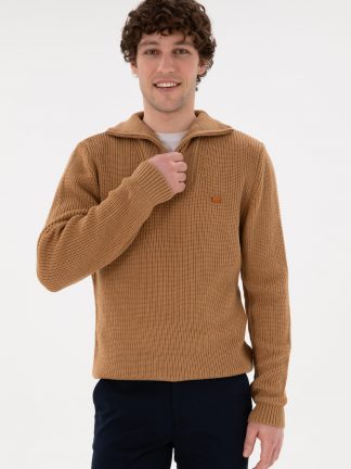 پلیور مردانه شتری یو اس پولو