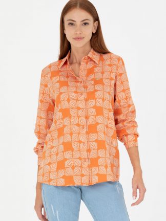 شومیز زنانه آجری یو اس پولو