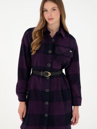 پیراهن و لباس مجلسی زنانه سرمه ای یو اس پولو