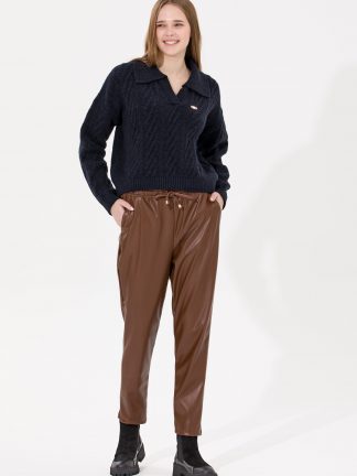 شلوار کتان زنانه نارگیلی یو اس پولو