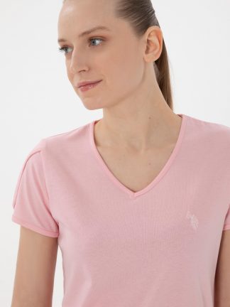 لباس خواب و لانژره زنانه صورتی یو اس پولو