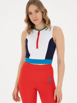 تیشرت زنانه سفید یو اس پولو