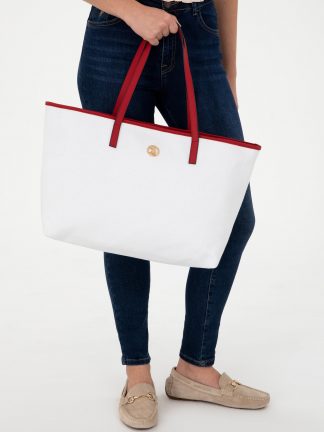 کیف زنانه سفید یو اس پولو