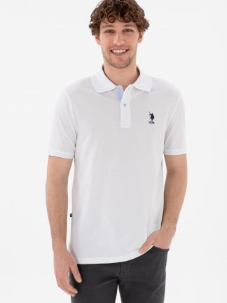 پولوشرت مردانه سفید یو اس پولو