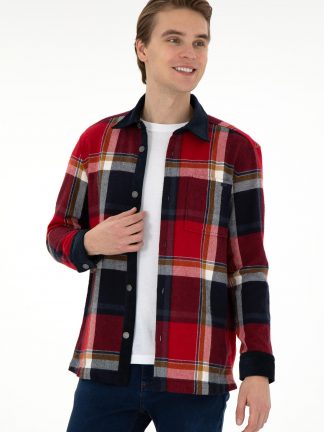 پیراهن مردانه قرمز یو اس پولو