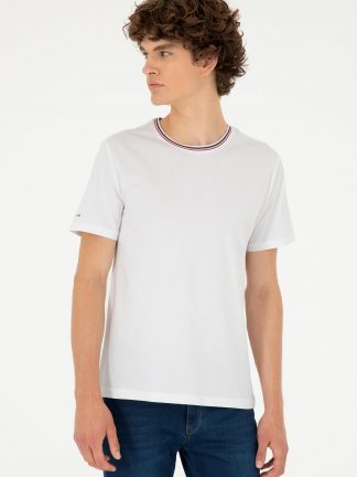 تی شرت مردانه سفید یو اس پولو