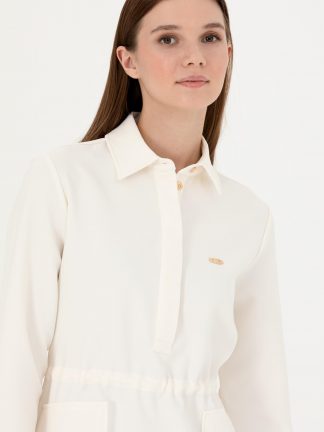 پیراهن و لباس مجلسی زنانه طوسی یو اس پولو