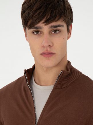 ژاکت مردانه قهوه ای یو اس پولو