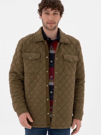 کاپشن مردانه خاکی روشن یو اس پولو