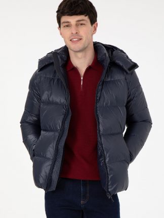 کاپشن مردانه سرمه ای یو اس پولو