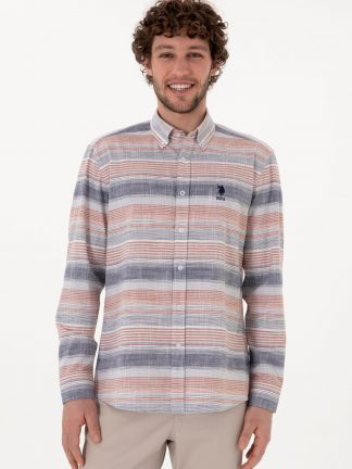 پیراهن مردانه قرمز یو اس پولو