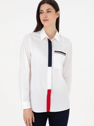 شومیز زنانه سفید یو اس پولو