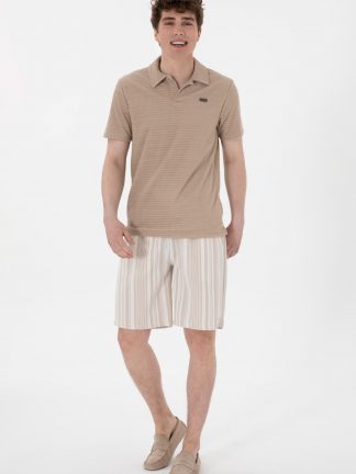 شلوارک مردانه بژ یو اس پولو