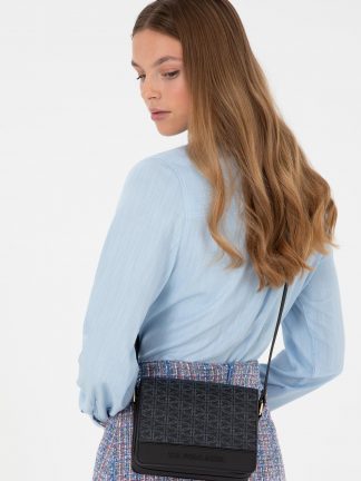 کیف دوشی زنانه مشکی یو اس پولو