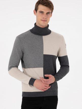 پلیور مردانه طوسی یو اس پولو