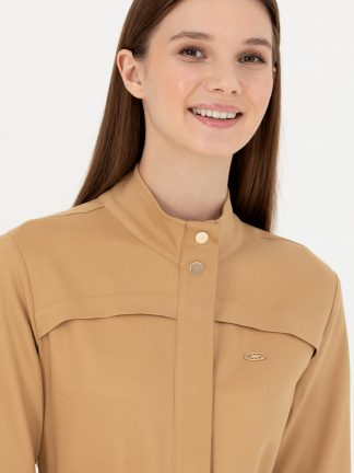 پیراهن و لباس مجلسی زنانه بژ یو اس پولو