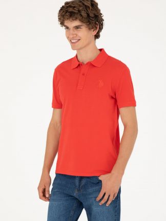 پولوشرت مردانه قرمز یو اس پولو