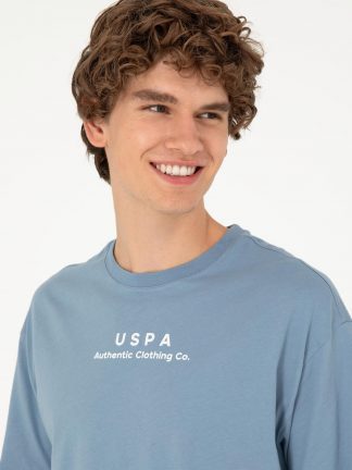 تی شرت مردانه نیلی یو اس پولو