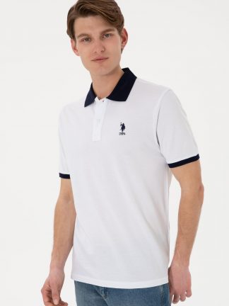 پولوشرت مردانه سفید یو اس پولو