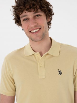 پولوشرت مردانه خاکی روشن یو اس پولو