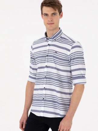 پیراهن مردانه سرمه ای یو اس پولو