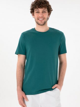 تی شرت مردانه سبز تیره یو اس پولو