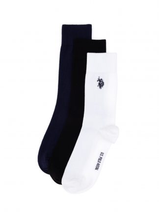 جوراب مردانه سفید یو اس پولو