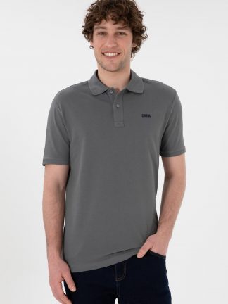 پولوشرت مردانه خاکستری روشن یو اس پولو
