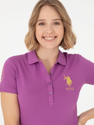 پیراهن و لباس مجلسی زنانه ارغوانی یو اس پولو