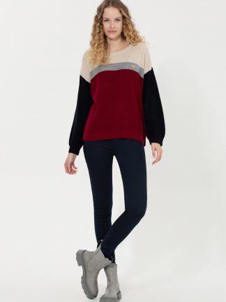 شلوار کتان زنانه سرمه ای یو اس پولو