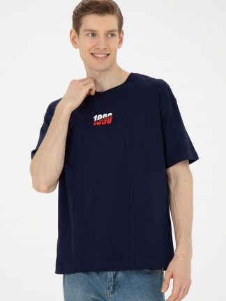 تی شرت مردانه سرمه ای یو اس پولو