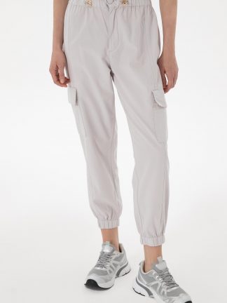 شلوار کتان زنانه خاکستری روشن یو اس پولو