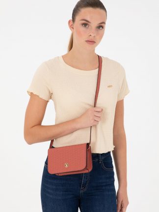 کیف دوشی زنانه گلبهی یو اس پولو