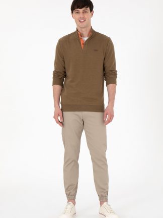 شلوار کتان مردانه خاکی روشن یو اس پولو