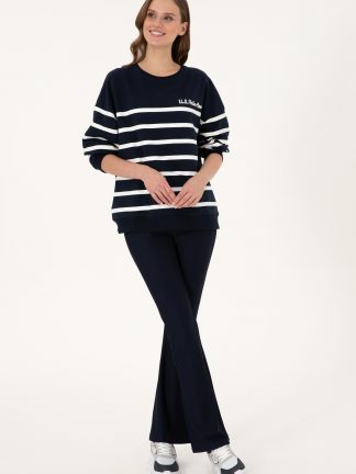 شلوار راحتی زنانه سرمه ای یو اس پولو