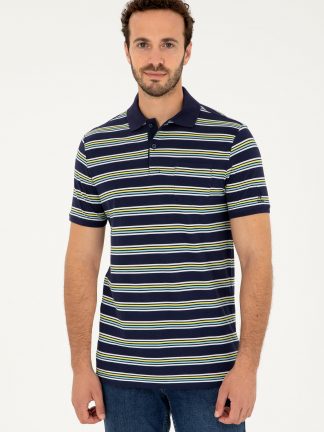 پولوشرت مردانه سرمه ای یو اس پولو