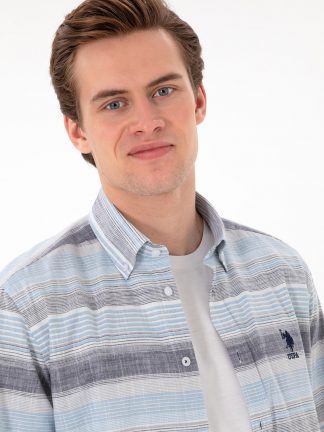 پیراهن مردانه سرمه ای یو اس پولو