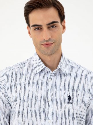 پیراهن مردانه سفید یو اس پولو