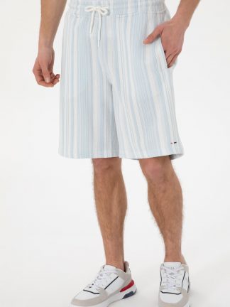 شلوارک مردانه آبی روشن یو اس پولو