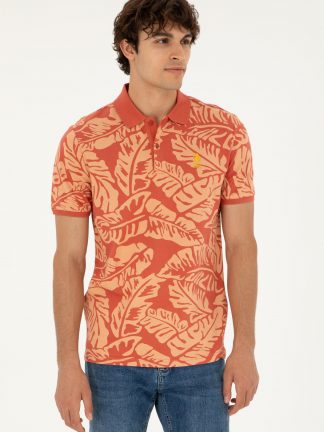 پولوشرت مردانه صورتی پودری یو اس پولو